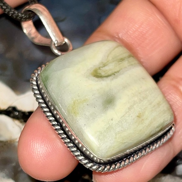 Green Larsonite Pendant 1 7/8” - Picture 10 of 17